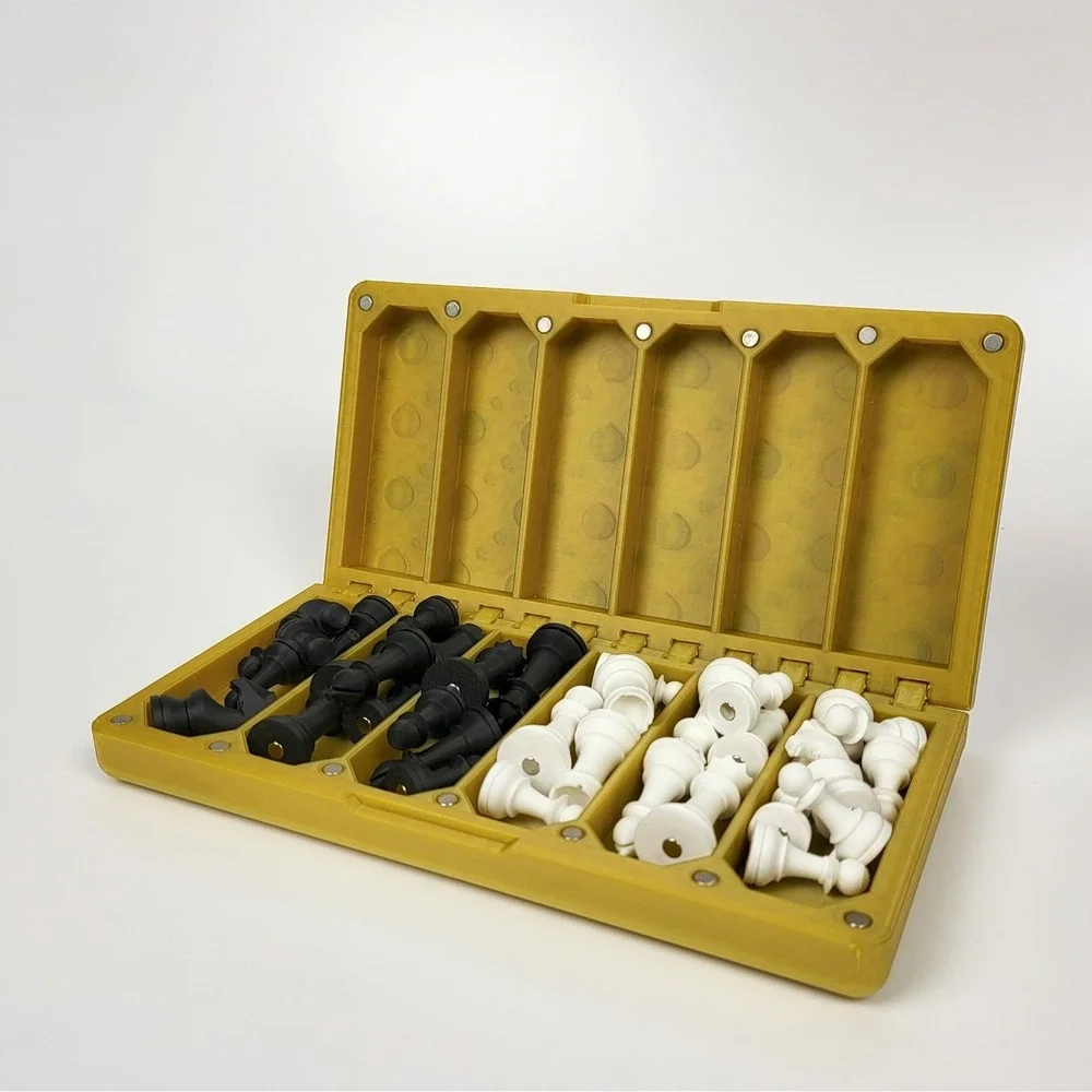 Magnetic 3d-Printed Folding Staunton Chess Set Good‎ Christmas Gift Idea